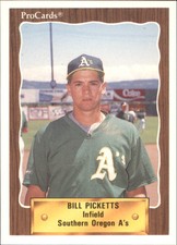 1990 Southern Oregon A's ProCards #3435 Bill Picketts