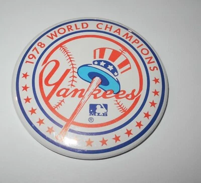 1978 NEW YORK YANKEES WORLD CHAMPIONS SOUVENIR STADIUM PIN COIN TOKEN BUTTON - Image 1 of 2