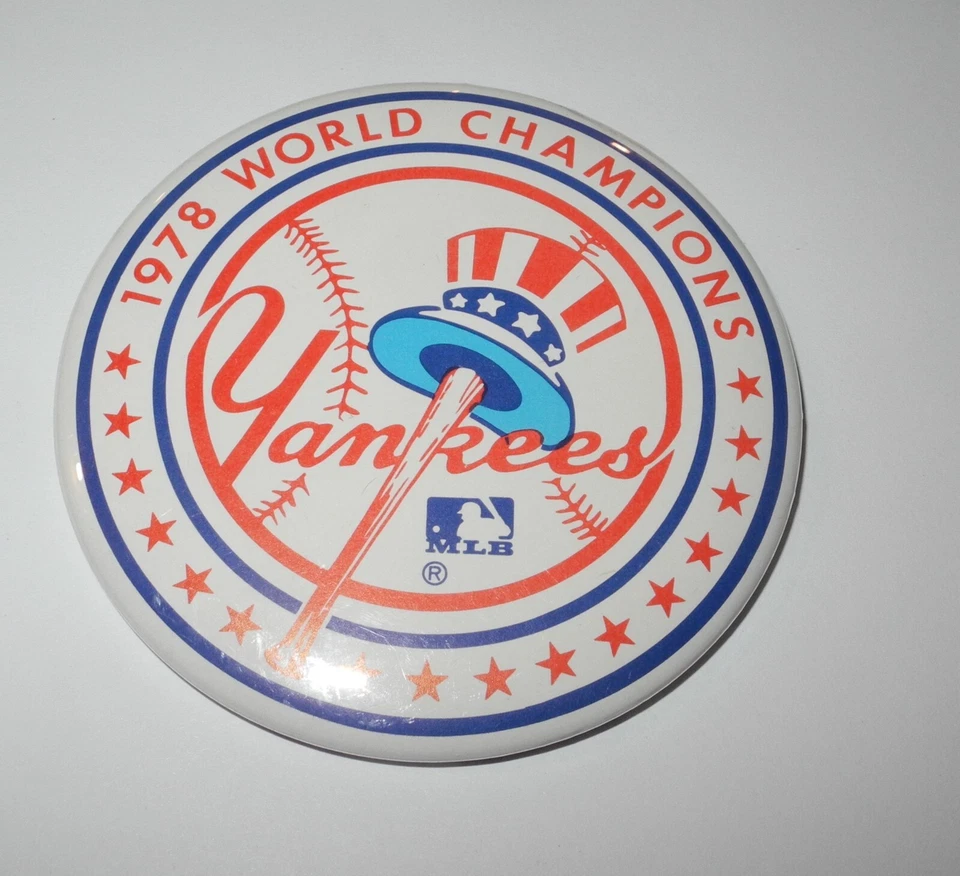 1978 NEW YORK YANKEES WORLD CHAMPIONS SOUVENIR STADIUM PIN COIN TOKEN BUTTON - Image 1 of 2