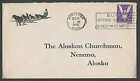 DATED 1942 COVER TO NENANA AK W/HORSE TEAM CC FROM WORCESTER MA