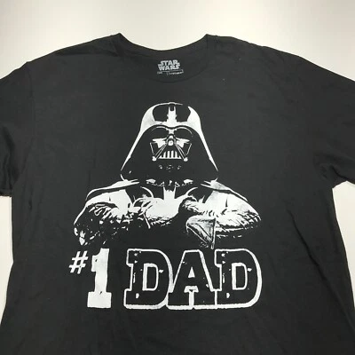 Camiseta Star Wars Para Hombre Talla Grande Darth Vader #1 Papá Manga Corta Negra Informal Foto 1 de 4