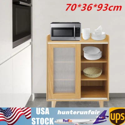 Armario de almacenamiento despensa de cocina de 36,6" de alto con puertas de pie para cocina Foto 1 de 4