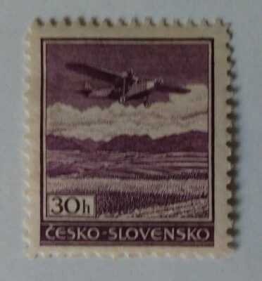 Sello de correo aéreo de Checoslovaquia, 1939, sc#C18, como nuevo, LH, OG Foto 1 de 2