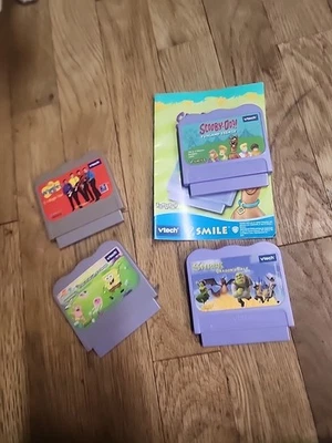Vtech VSmile Lot Of 4 Video Games Scooby-Doo , SpongeBob, Wiggles, SHREK - Image 1 of 4