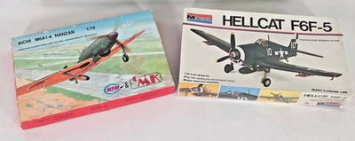 Vintage 1970 Monogram Hellcat F6F-5 Model Kit 1/48 #6832 Aichi M6a1-k MPM MK kit - Image 1 of 4