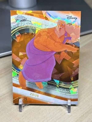 2025 Topps Chrome Disney Sapphire ZEUS ORANGE SAPPHIRE # 20/25 Hercules - Image 1 of 2