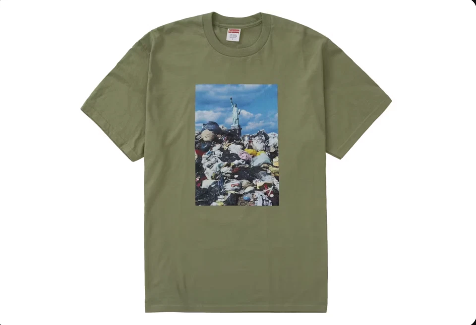 SUPREME NY American Trash Tee LIGHT OLIVE Men's Medium F/W 2022 BOGO USA