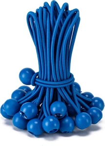 30PCS 6" Ball Bungee Cords Heavy Duty Blue Canopy Tarp Tie Down - Picture 1 of 5