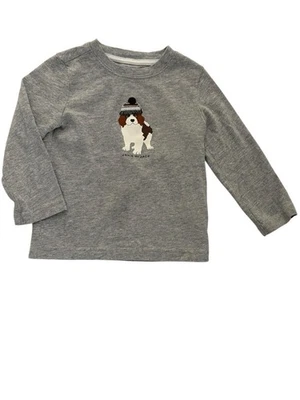 Camisa gris Janie And Jack para niños perro San Bernardo con sombrero de algodón talla 18-24 meses Foto 1 de 4