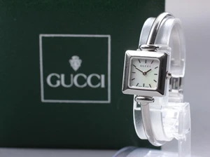 [Exc+5] Gucci 1900L White Dial Silver Square Quartz Women`s Watch From JAPAN - Picture 1 of 10