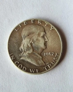 Franklin Half Dollar 1952, 90% Silber - Bild 1 von 2
