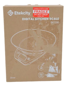 Báscula de cocina digital Etekcity EK5250 plateada 11 lb/5 kg tazón de peso de alimentos LCD disp - Imagen 1 de 8