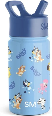 Bluey Bluetastic Day Kids Water Bottle w/ Straw/Lid 14oz Stainless, Insulated - Image 1 of 4