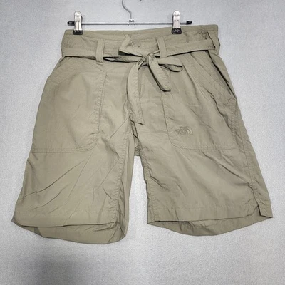 Pantalones Cortos The North Face Para Mujer 6 Bermudas Verde Caqui Cinturón Aire Libre Senderismo Foto 1 de 4