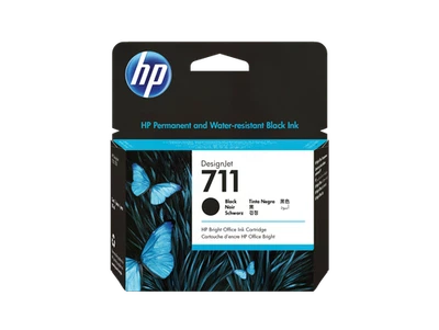 Cartucho de tinta DesignJet HP 711 80 ml negro, CZ133A Foto 1 de 4
