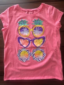 The Children Place Girls Pink Summer Sun Glasses Shirt Short Sleeve Size XL 14 - Picture 1 of 4