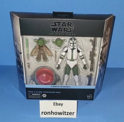 Star Wars The Black Series 6 дюймов Yoda & Commander Gree Clones of the Republic 2 шт. - Изображение 1 из 4
