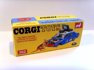 CORGI TOYS No. 302 Superb custom display/ repro box - HILLMAN HUNTER RALLY - Picture 1 of 5