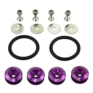 CNC BILLET BUMPER TRUNK QUICK RELEASE FASTENER KIT PURPLE UNIVERSAL New - Bild 1 von 4