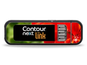 Aufkleber Sticker für Contour Next Messgerät Blume Rot myDili Diabetes - Bild 1 von 1