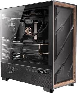 Flux Pro, 6 X PWM Fans Included, High-Airflow Front Panel with Walnut Wood, Ishi - Picture 1 of 12