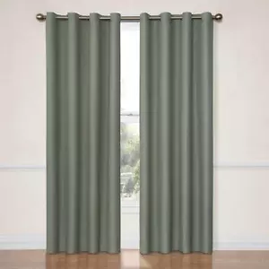 Eclipse Dane Blackout River Blue Curtain Panel, 95 in. Length 52 - Picture 1 of 4