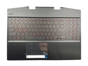 Teclado táctil retroiluminado con reposamanos HP Omen 15-DH Portugal QWERTY EE. UU. Negro L61524 - Imagen 1 de 2