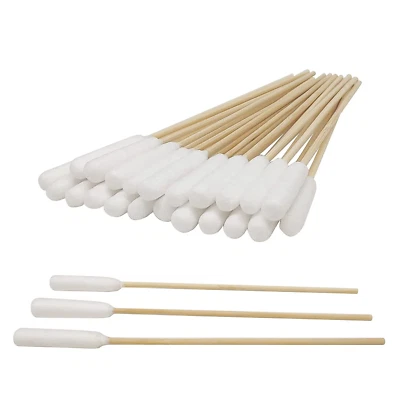 6 Inch Long Cotton Swabs of Medium and Large Pets Ears Cleaning or Makeup 100pcs - Image 1 of 4