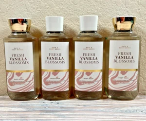 FRESH VANILLA BLOSSOMS Bath and Body Works Shower Gel 10 oz - 4 Pack - Picture 1 of 1