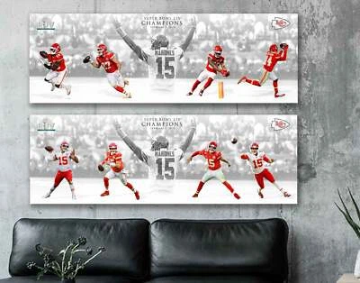Impresión en lienzo de Patrick Mahomes - Kansas City Chiefs - Super Bowl 54 - arte de pared Foto 1 de 4