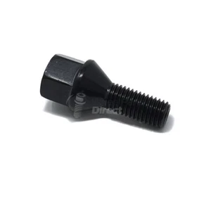 12x1,75 mm konisch 28 mm Gewinde 19 mm Sechskant schwarz Radbolzen - Bild 1 von 2