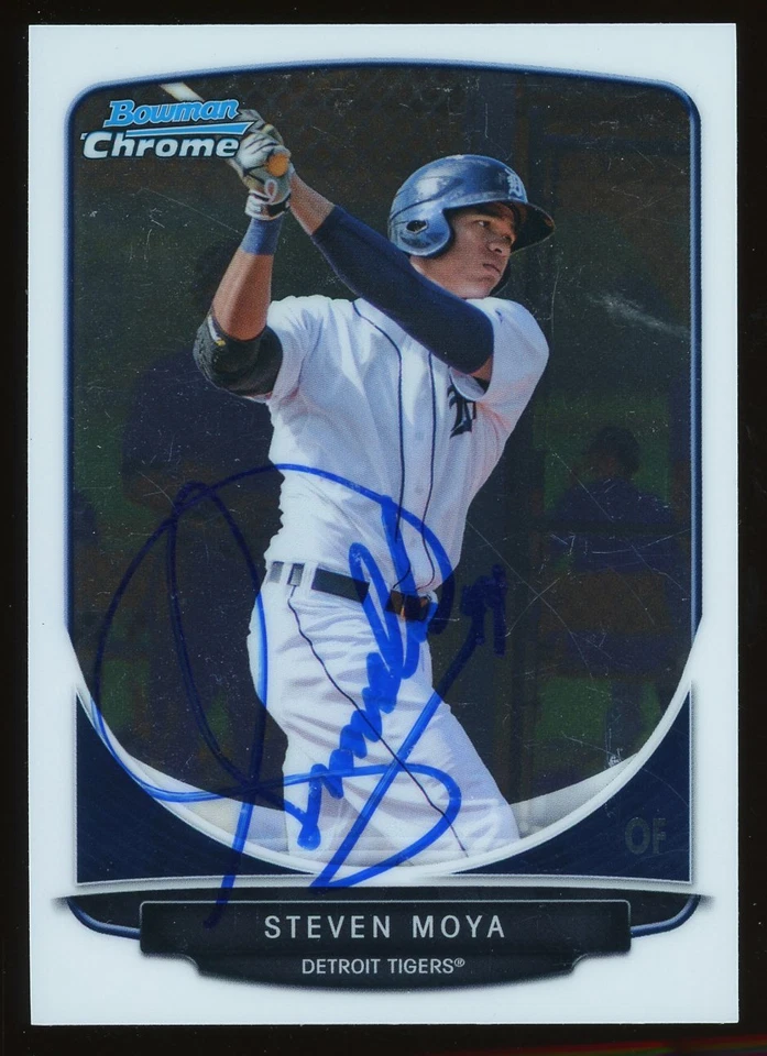 2013 Bowman Chrome STEVEN MOYA Signed Card autograph AUTO TIGERS rc - Image 1 of 1