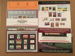 Estampillas de las Naciones Unidas: ONU Ginebra; Carpetas anuales; 1982-89 (8); con sellos; MNH - Imagen 1 de 1