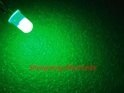 1000PCS 5mm super bright Green light LED Emitting Diodes fog mist diffused - Bild 1 von 2