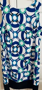 Vestido Kim Rogers Multicolor Sin Mangas Mujer’s 16W Mezcla Poliéster y Spandex - Imagen 1 de 5