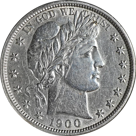 1900-P Barber Half Dollar AU/BU Details Nice Eye Appeal Nice Strike Cover