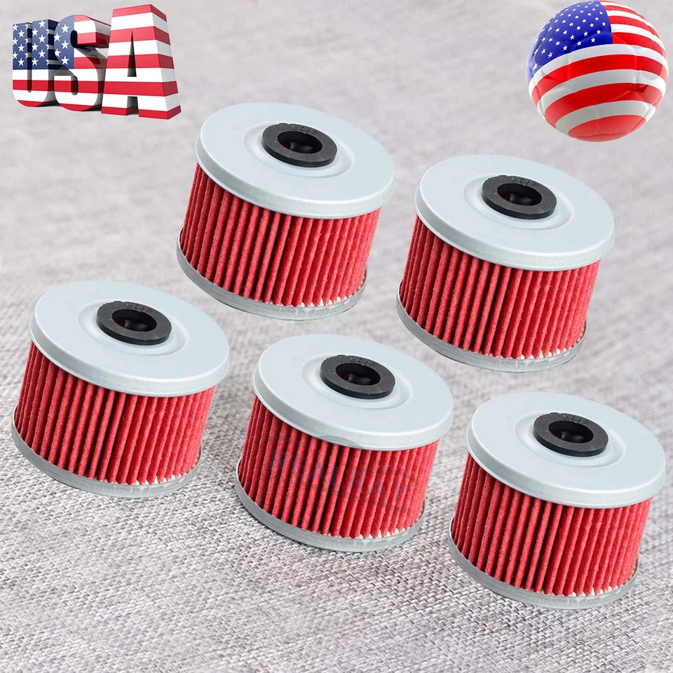 5x Filtro de aceite nuevo para HF112 Kawasaki KLX110 KLX140 Honda XR 250 350 400 600 650 Foto 1 de 1