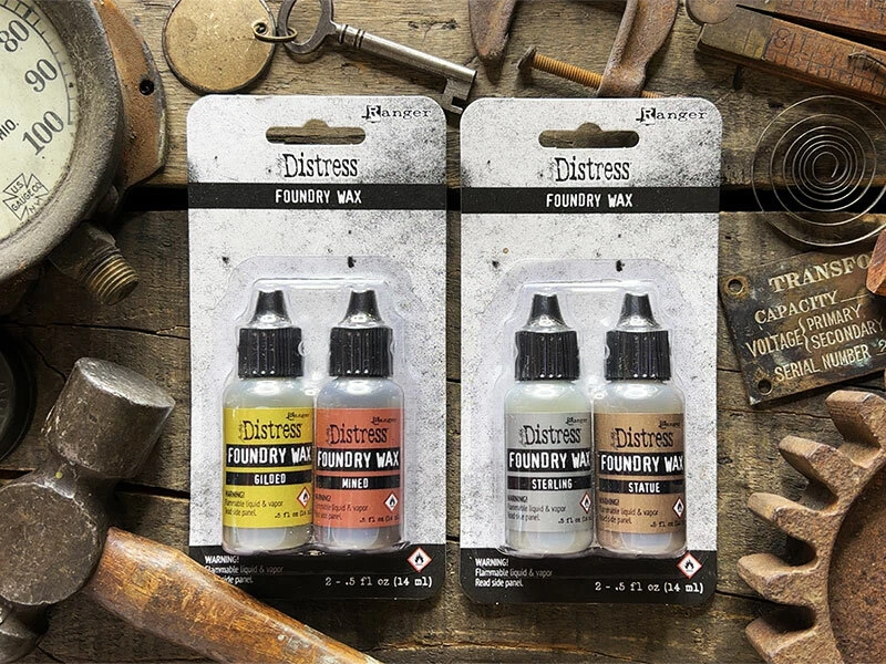 Ranger Tim Holtz DISTRESS FOUNDRY WAX- Gilded/ Mined OR Sterling/Statue YOU PICK