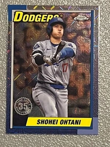 2025 TOPPS CHROME SERIES 1 1990 35TH ANNIVERSARY SILVER PACK MOJO GREEN BLUE - Picture 1 of 71