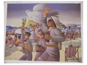 Sulaiman Mansur Poster Direct From THE WALLED OFF HOTEL &Receipt From Bethlehem - Picture 1 of 8