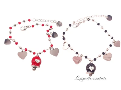Bracciale  donna Acciaio  Bracciale Ciondolo Con  Campanella Capri. Charms Donna - Immagine 1 di 4