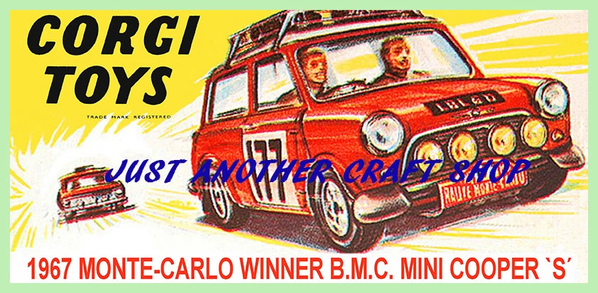 Corgi Spielzeug 339 Mini Cooper Monte Carlo Poster Prospekt Anzeige 1967 Shop - Bild 1 von 1