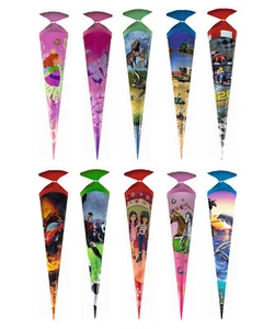 Schultüte Zuckertüte verschiedene Motive in 20er Pack - 25cm Schulanfang - Bild 1 von 11