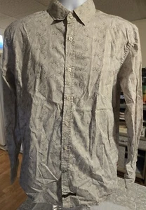 English Laundry Men's Paisley Long sleeve shirt With Flip cuffs Small - Bild 1 von 4