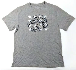 Men's T-Shirt Short Sleeve Graphic Tee Eagle Short Sleeve Crew Neck Gray Medium - Picture 1 of 4