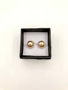 Pendientes Huggie Vintage Floral Texturizados - Tono Dorado - Imagen 1 de 4