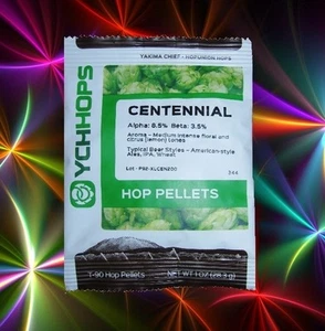 PAQUETE DE PELLETS DE HOP CENTENNIAL HOPS 1 LIBRA DE LB HOP LÁMINA DE NITRÓGENO TÍPICO DE FÁBRICA EE. UU. ALE - Imagen 1 de 12