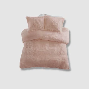 Intelligent Design Pink Shaggy Fur Duvet Cover Set Full/Queen - Picture 1 of 4