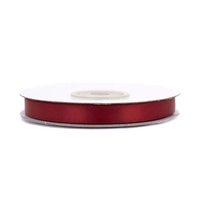 Doppelseitiges Satinband 10mm x 20m Schleifenband Geschenkband Stoffband Weinrot - Bild 1 von 4