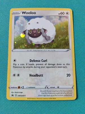 SWSH011 Wooloo Holo Sword & Shield Black Star Promo Pokémon TGC Card SWSH - Image 1 of 3